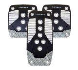 NRG Aluminum Sport Pedal M/T - Black w/Silver Carbon thumbnail 3