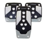 NRG Aluminum Sport Pedal M/T - Black w/Silver Carbon thumbnail 4