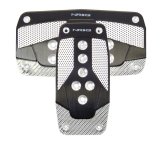 NRG Aluminum Sport Pedal A/T - Black w/Silver Carbon thumbnail 1