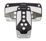NRG Aluminum Sport Pedal A/T - Black w/Silver Carbon thumbnail 4