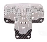 NRG Aluminum Sport Pedal A/T - Silver w/Black Carbon thumbnail 1