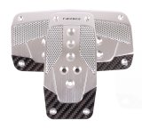 NRG Aluminum Sport Pedal A/T - Silver w/Black Carbon thumbnail 2