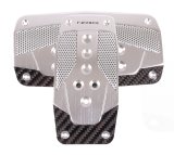 NRG Aluminum Sport Pedal A/T - Silver w/Black Carbon thumbnail 3