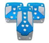 NRG Aluminum Sport Pedal M/T - Blue w/Silver Carbon thumbnail 3