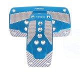 NRG Aluminum Sport Pedal A/T - Blue w/Silver Carbon thumbnail 1
