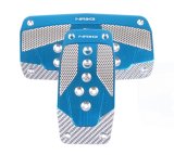 NRG Aluminum Sport Pedal A/T - Blue w/Silver Carbon thumbnail 3
