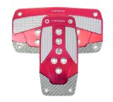 NRG Aluminum Sport Pedal A/T - Red w/Silver Carbon thumbnail 1