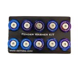 NRG M-Style Fender Washer Kit (TI Series) M6 Bolts For Plastic (TI Brn Wshr/Silver Scrw) - Set of 10 thumbnail 5