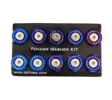 NRG M-Style Fender Washer Kit (TI Series) M6 Bolts For Plastic (TI Brn Wshr/Silver Scrw) - Set of 10 thumbnail 6
