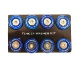 NRG M-Style Fender Washer Kit (TI Series) M6 Bolts For Metal (TI Burn Wshr/Silver Screw) - Set of 10 thumbnail 1