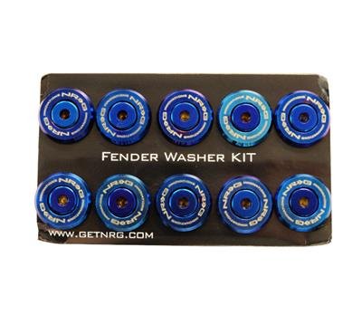 NRG M-Style Fender Washer Kit TI Series M6 For Plastic (TI Burn Washer/TI Burn Screw) - Set of 10