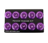 NRG Fender Washer Kit w/Color Matched M6 Bolt Rivets For Plastic (Purple) - Set of 10 thumbnail 1