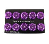NRG Fender Washer Kit w/Color Matched M6 Bolt Rivets For Plastic (Purple) - Set of 10 thumbnail 2