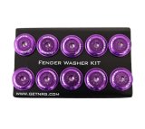 NRG Fender Washer Kit w/Color Matched M6 Bolt Rivets For Plastic (Purple) - Set of 10 thumbnail 4