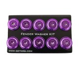 NRG Fender Washer Kit w/Color Matched M6 Bolt Rivets For Plastic (Purple) - Set of 10 thumbnail 6