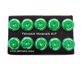 NRG Fender Washer Kit w/Color Matched M6 Bolt Rivets For Plastic (Green) - Set of 10 thumbnail 6