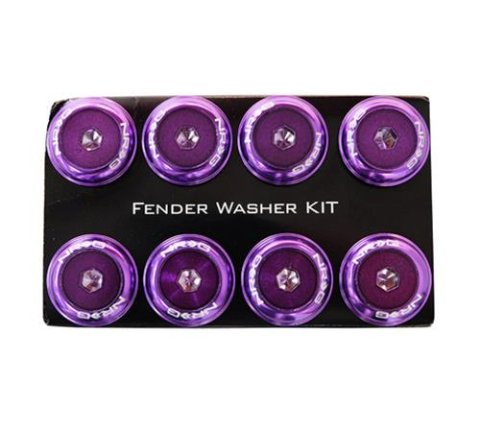 NRG Fender Washer Kit w/Color Matched M8 Bolt Rivets For Plastic (Purple) - Set of 8