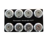 NRG Fender Washer Kit w/Color Matched M8 Bolt Rivets For Plastic (Silver) - Set of 8 thumbnail 1
