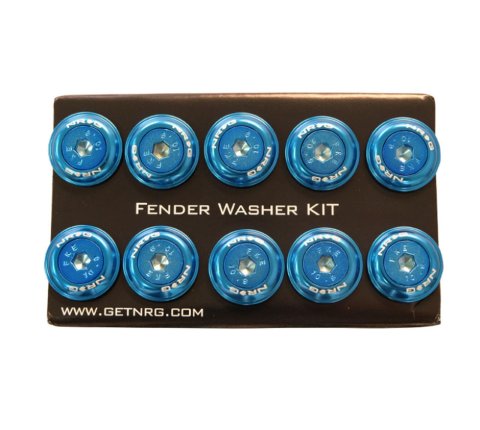 NRG Fender Washer Kit w/Color Matched M6 Bolt Rivets For Plastic (Blue) - Set of 10 thumbnail 7
