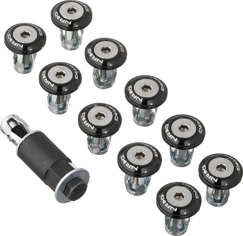 NRG Fender Washer Kit w/Rivets For Plastic (Black) - Set of 10 thumbnail 1