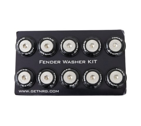 NRG Fender Washer Kit w/Rivets For Plastic (Black) - Set of 10 thumbnail 5