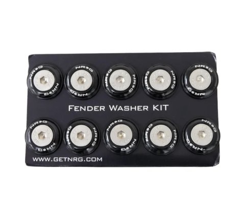 NRG Fender Washer Kit w/Rivets For Plastic (Black) - Set of 10 thumbnail 6