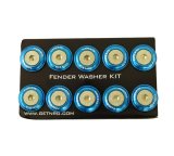 NRG Fender Washer Kit w/Rivets For Plastic (Blue) - Set of 10 thumbnail 1