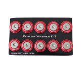 NRG Fender Washer Kit w/Rivets For Plastic (Red) - Set of 10 thumbnail 5