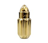 NRG 500 Series M12 X 1.25 Bullet Shape Steel Lug Nut Set - 21 Pc w/Lock Key - Chrome Gold thumbnail 6