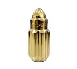 NRG 500 Series M12 X 1.5 Bullet Shape Steel Lug Nut Set - 21 Pc w/Lock Key - Chrome Gold thumbnail 7