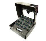 NRG 500 Series M12 X 1.25 Bullet Shape Steel Lug Nut Set - 21 Pc w/Lock Key - Neochrome thumbnail 1