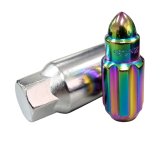 NRG 500 Series M12 X 1.5 Bullet Shape Steel Lug Nut Set - 21 Pc w/Lock Key - Neochrome thumbnail 7