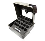NRG 500 Series M12 X 1.5 Bullet Shape Steel Lug Nut Set - 21 Pc w/Lock Key - Black thumbnail 1