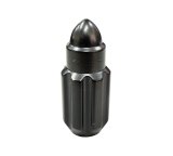 NRG 500 Series M12 X 1.5 Bullet Shape Steel Lug Nut Set - 21 Pc w/Lock Key - Black thumbnail 7