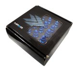 NRG 500 Series M12 X 1.25 Bullet Shape Steel Lug Nut Set - 21 Pc w/Lock Key - Blue thumbnail 3
