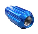 NRG 500 Series M12 X 1.5 Bullet Shape Steel Lug Nut Set - 21 Pc w/Lock Key - Blue thumbnail 2
