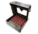 NRG 500 Series M12 X 1.5 Bullet Shape Steel Lug Nut Set - 21 Pc w/Lock Key - Red thumbnail 2