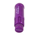 NRG 700 Series M12 X 1.25 Steel Lug Nut w/Dust Cap Cover Set 21 Pc w/Locks & Lock Socket - Purple thumbnail 2