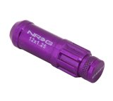 NRG 700 Series M12 X 1.25 Steel Lug Nut w/Dust Cap Cover Set 21 Pc w/Locks & Lock Socket - Purple thumbnail 4