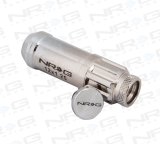 NRG 700 Series M12 X 1.25 Steel Lug Nut w/Dust Cap Cover Set 21 Pc w/Locks & Lock Socket - Silver thumbnail 4