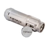 NRG 700 Series M12 X 1.25 Steel Lug Nut w/Dust Cap Cover Set 21 Pc w/Locks & Lock Socket - Silver thumbnail 7