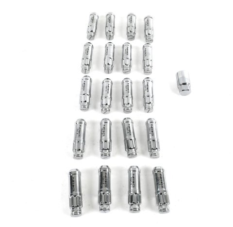 NRG 700 Series M12 X 1.5 Steel Lug Nut w/Dust Cap Cover Set 21 Pc w/Locks & Lock Socket - Silver thumbnail 1