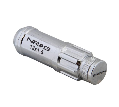 NRG 700 Series M12 X 1.5 Steel Lug Nut w/Dust Cap Cover Set 21 Pc w/Locks & Lock Socket - Silver thumbnail 2
