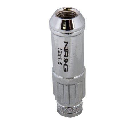NRG 700 Series M12 X 1.5 Steel Lug Nut w/Dust Cap Cover Set 21 Pc w/Locks & Lock Socket - Silver thumbnail 5