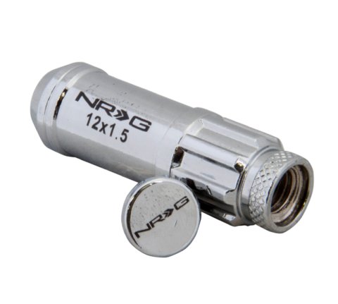 NRG 700 Series M12 X 1.5 Steel Lug Nut w/Dust Cap Cover Set 21 Pc w/Locks & Lock Socket - Silver thumbnail 6