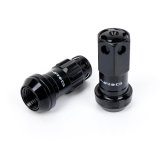 NRG 700 Series M12 X 1.25 Steel Lug Nut w/Dust Cap Cover Set 21 Pc w/Locks & Lock Socket - Black thumbnail 2