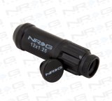 NRG 700 Series M12 X 1.25 Steel Lug Nut w/Dust Cap Cover Set 21 Pc w/Locks & Lock Socket - Black thumbnail 6