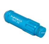 NRG 700 Series M12 X 1.25 Steel Lug Nut w/Dust Cap Cover Set 21 Pc w/Locks & Lock Socket - Blue thumbnail 3