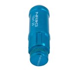 NRG 700 Series M12 X 1.25 Steel Lug Nut w/Dust Cap Cover Set 21 Pc w/Locks & Lock Socket - Blue thumbnail 7