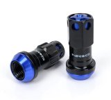 NRG 700 Series M12 X 1.5 Steel Lug Nut w/Dust Cap Cover Set 21 Pc w/Locks & Lock Socket - Blue thumbnail 1